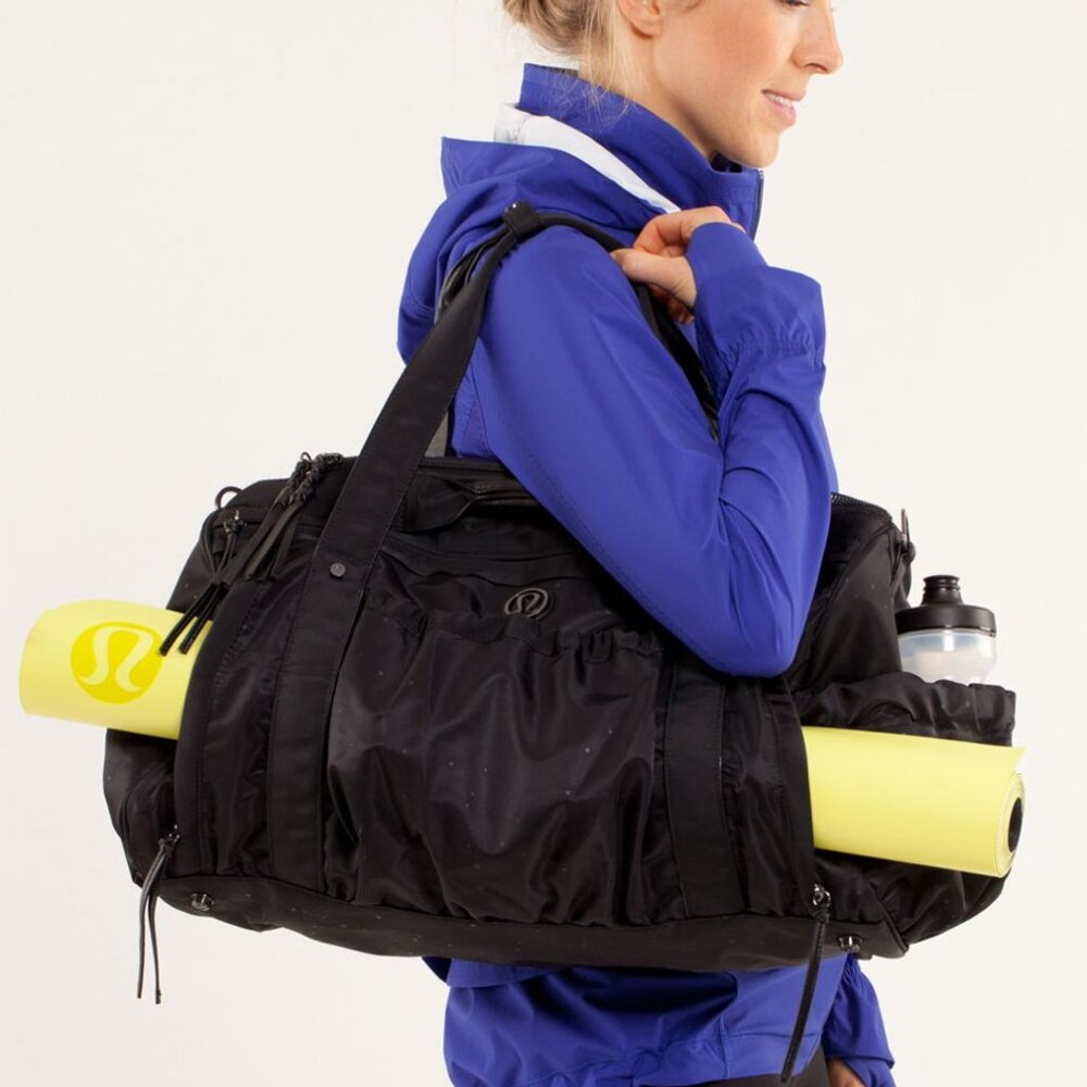 Lululemon Keep On Running Duffel Black Gym Travel Bag